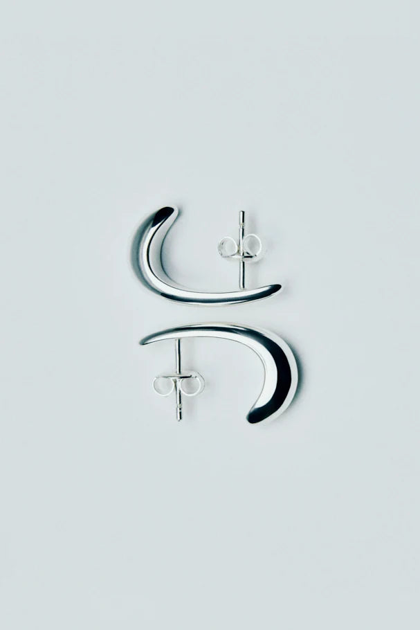 Dualism Sculptural Earrings, 925 sterling silver