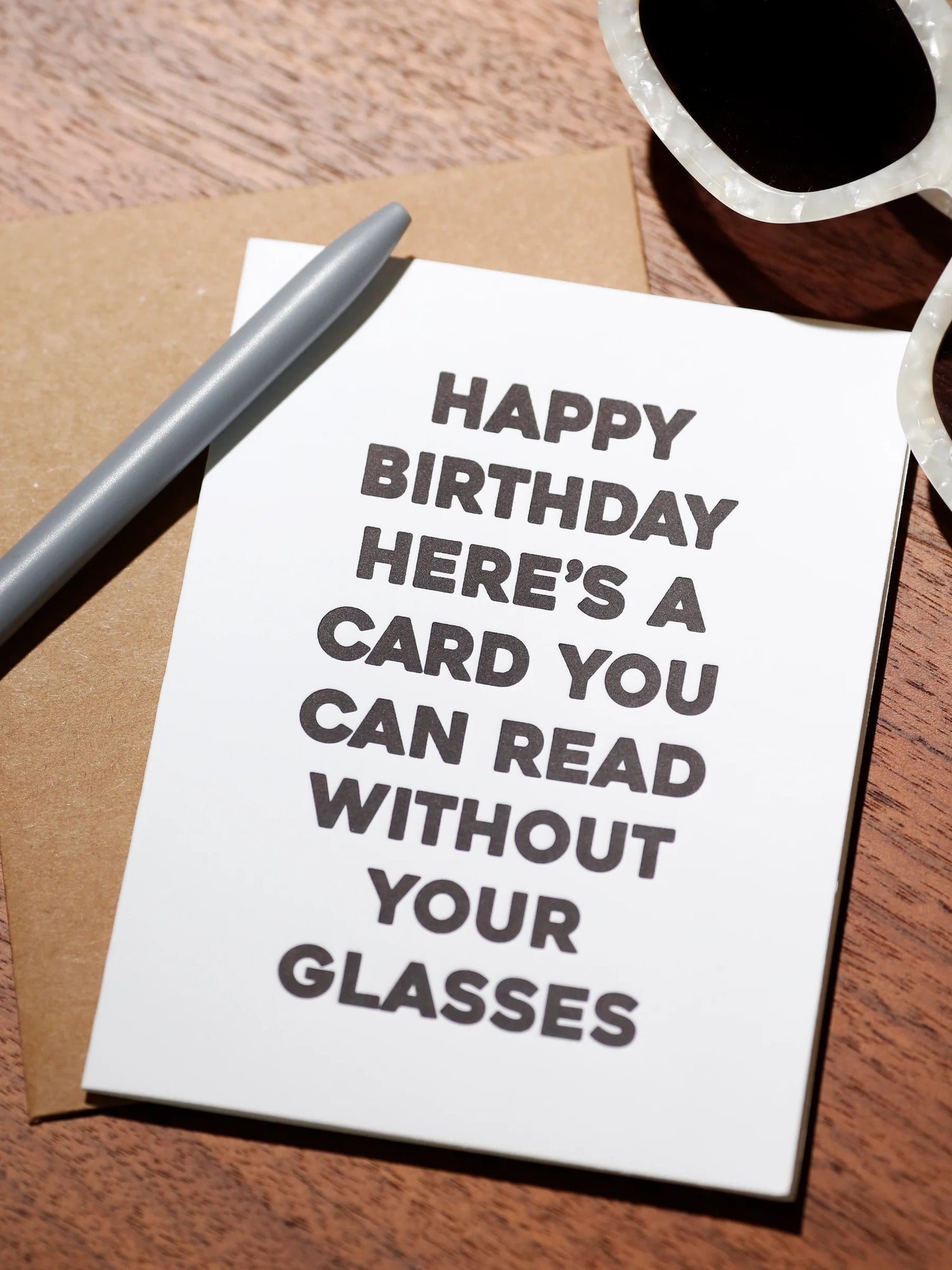 Card To Read Without Glasses Birthday Card