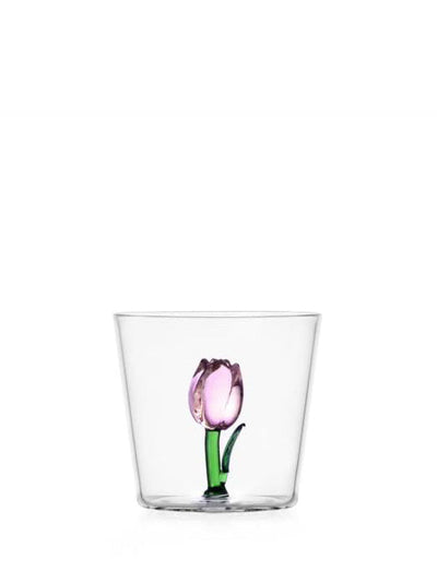 Pink tulip tumbler, Botanica collection