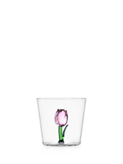 Pink tulip tumbler, Botanica collection