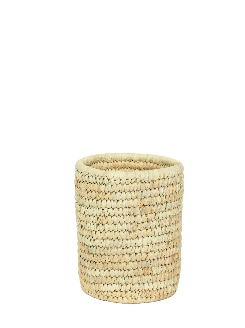 Palm tall cylinder utensil pot, natural