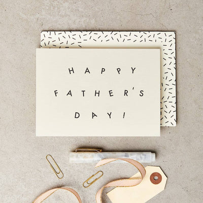 Tottering typography father's day card