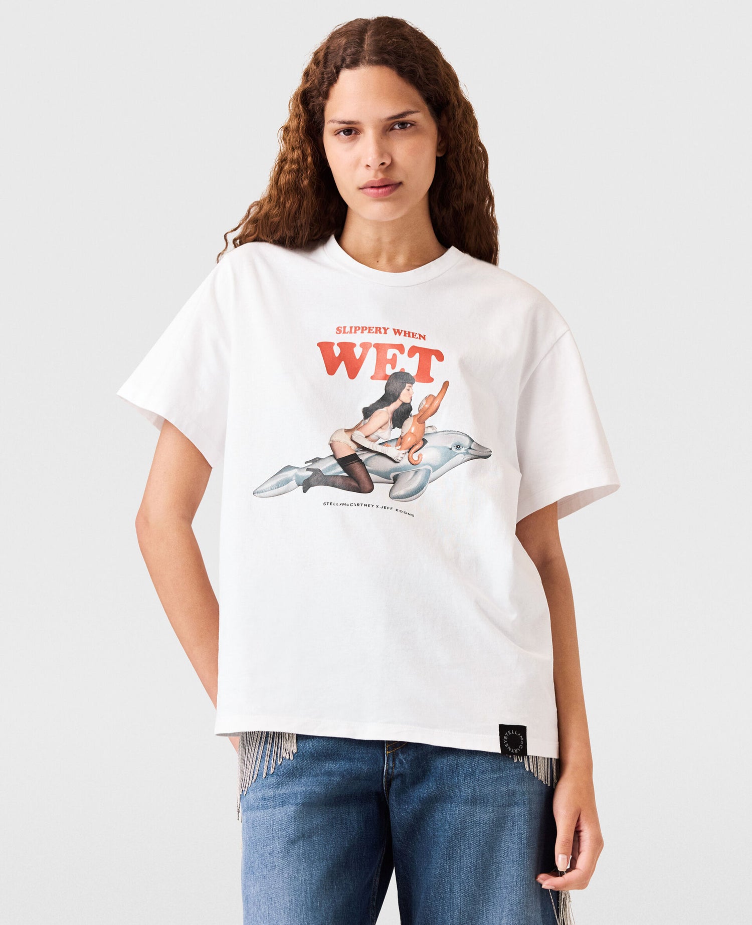 Jeff Koons collab boyfriend t-shirt, white