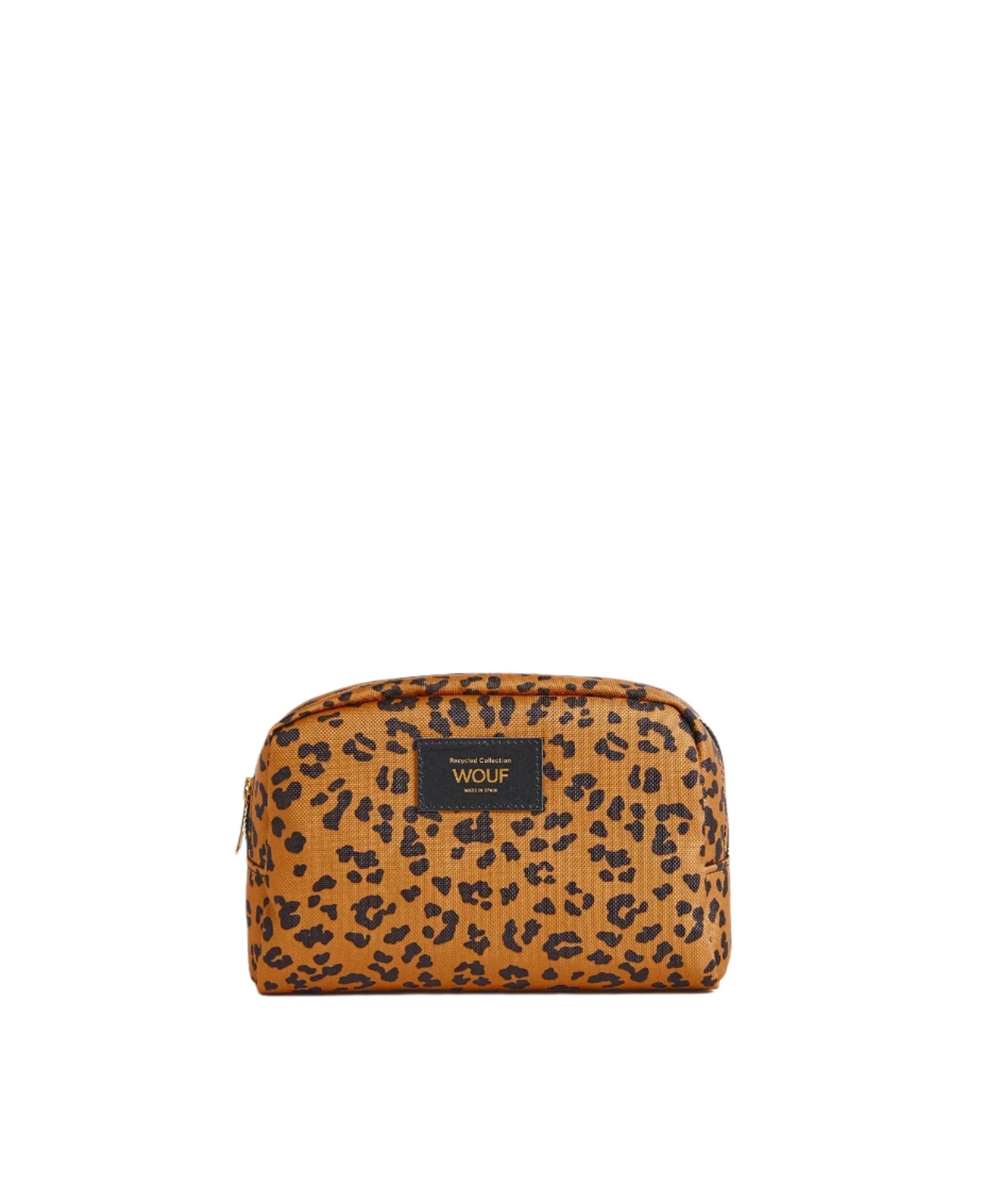 Tan Leopard Spot Agar Toiletry Bag