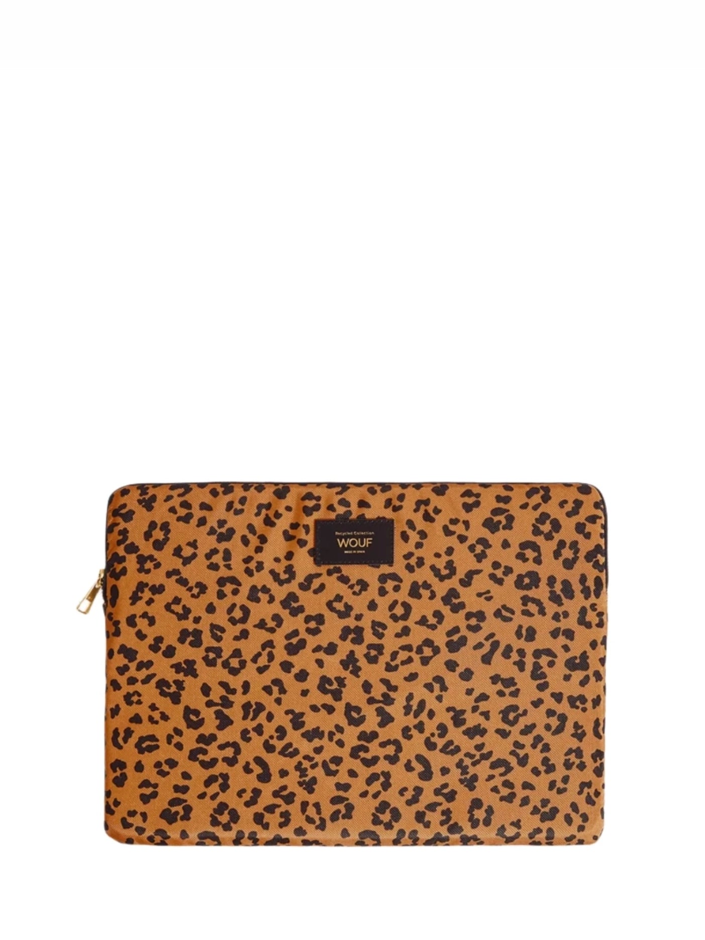 Tan Leopard Spot Agar Laptop Sleeve, small (13