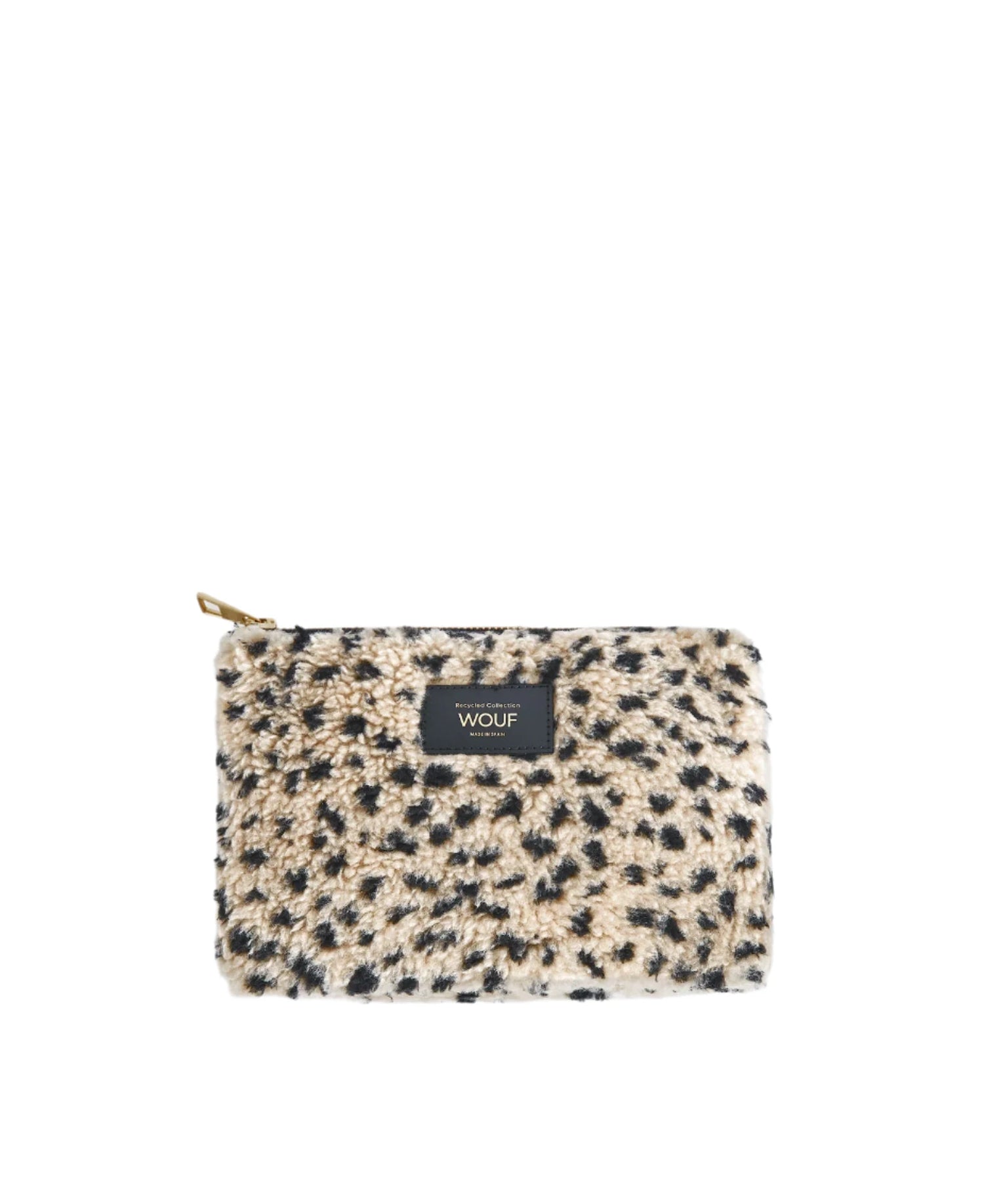 Faux Fur Leopard Spot Clem Pouch