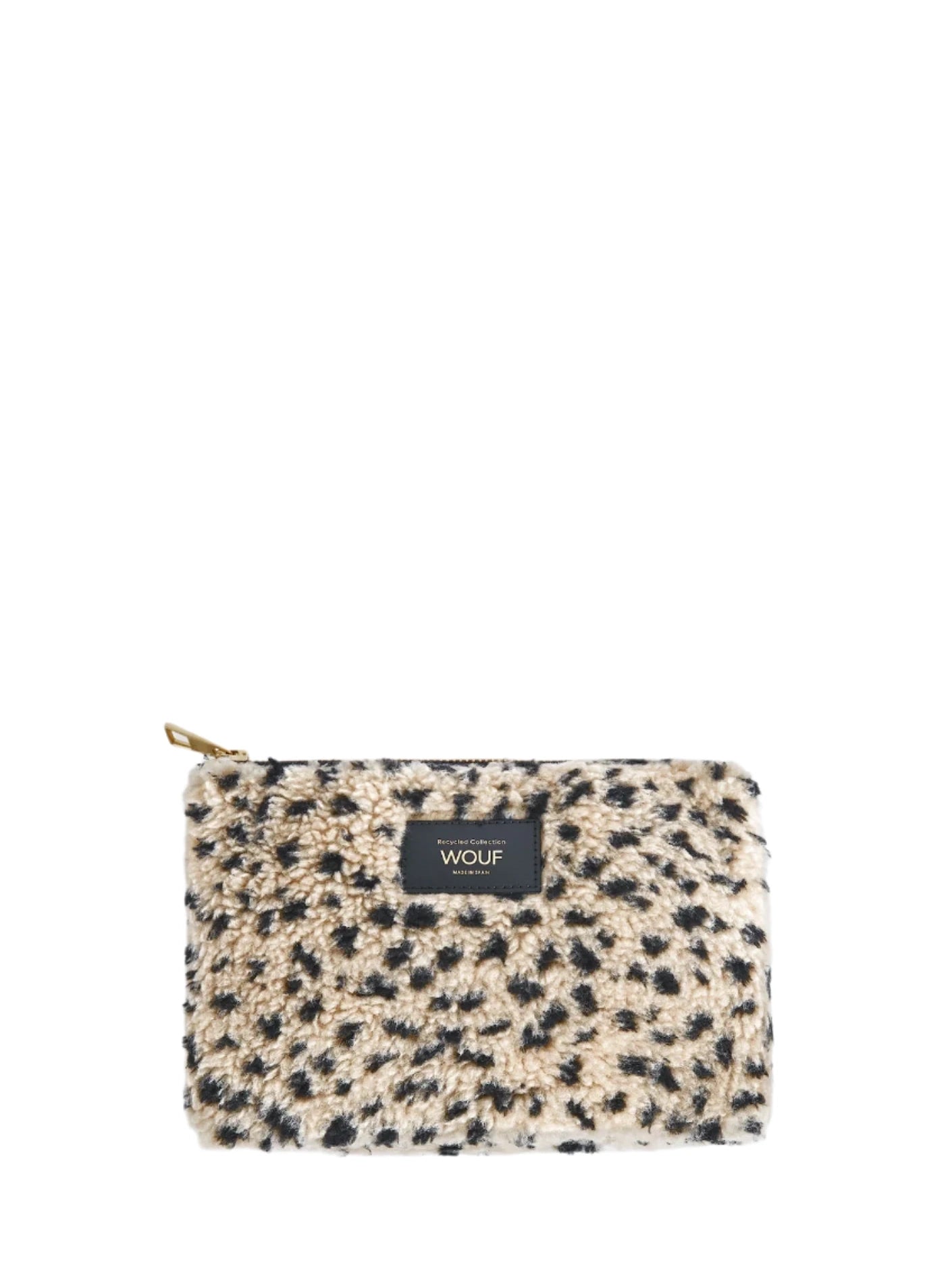 Faux Fur Leopard Spot Clem Pouch (22cm)