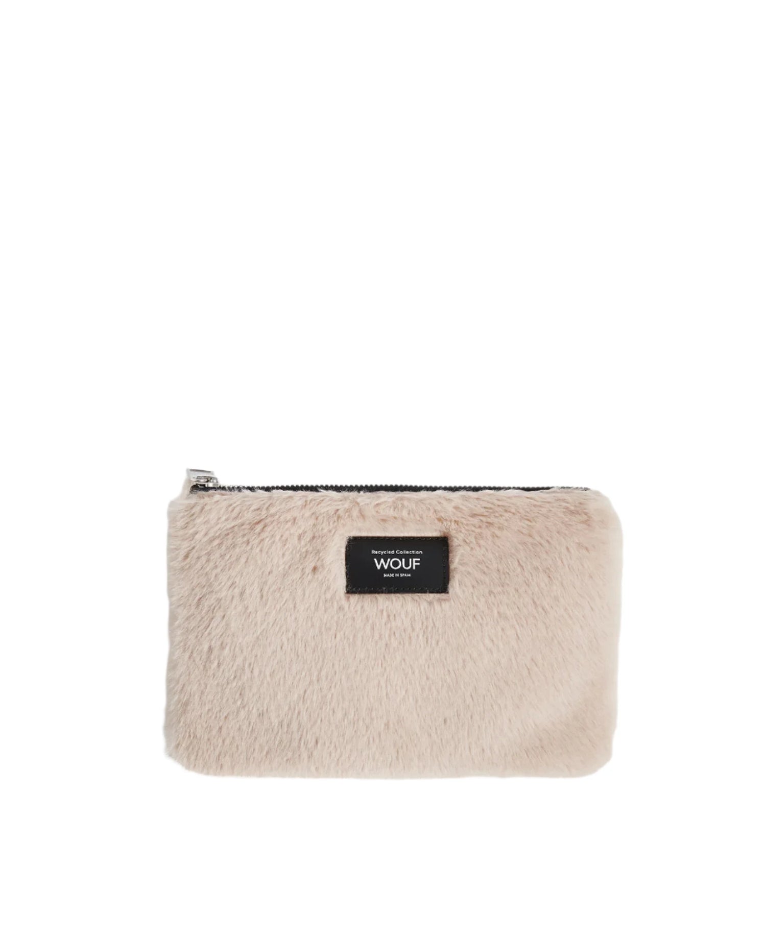 Beige Faux Fur Nevada Pouch