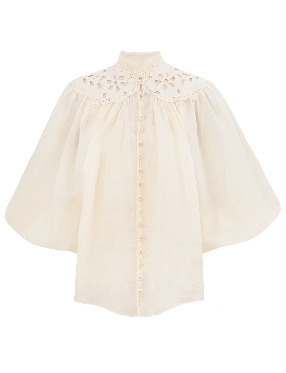 Coco Embroidered Blouse, cream