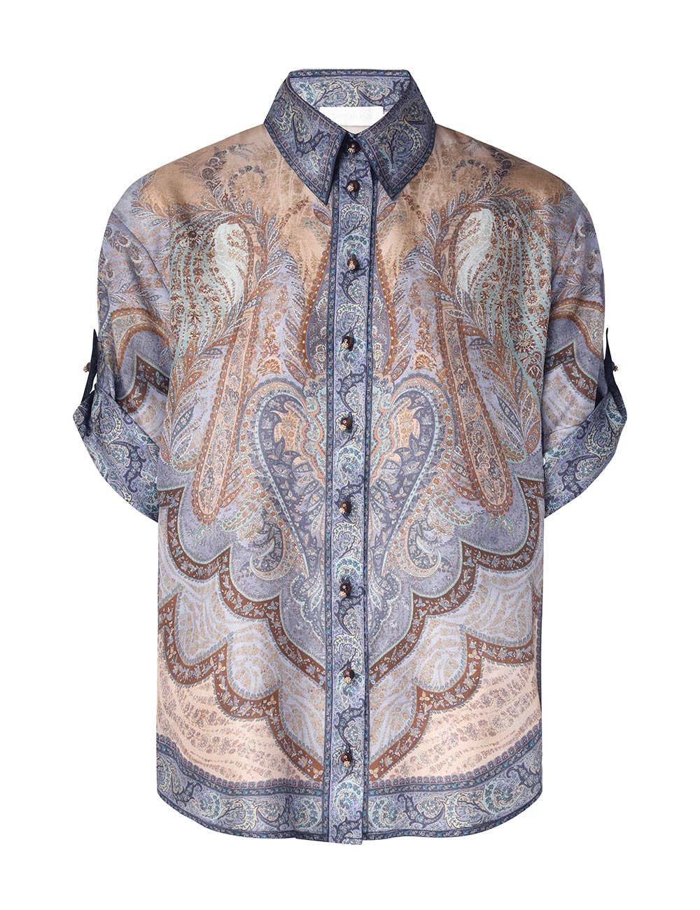 Wanderlust Short Sleeve Shirt, tapestry blue multi
