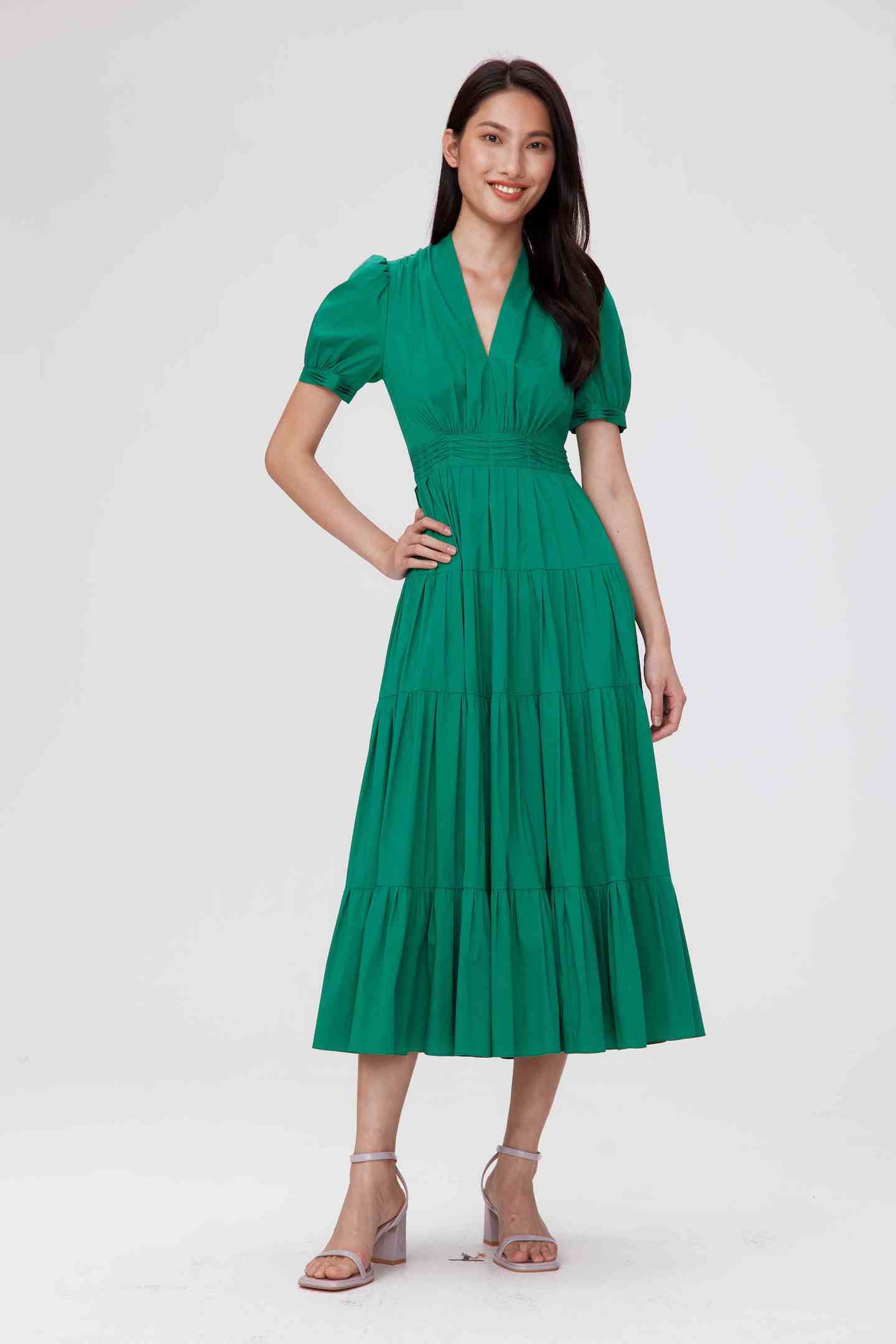 Darby dress, signature green