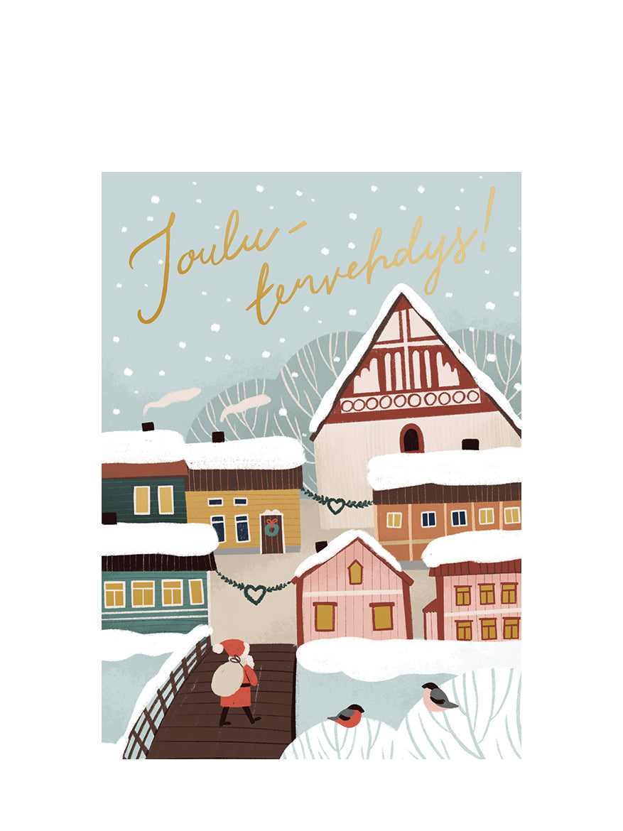 Porvoo Church Christmas postcard, Kaisu Sandberg