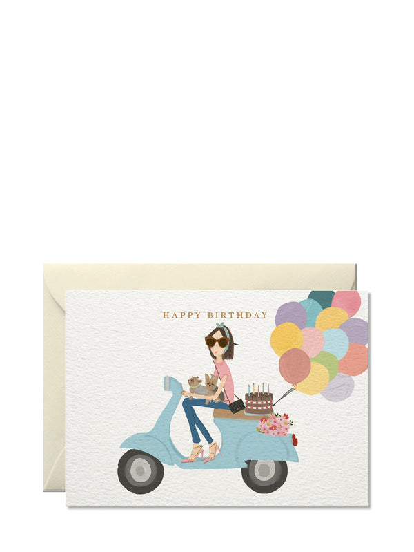 Birthday Scooter birthday card