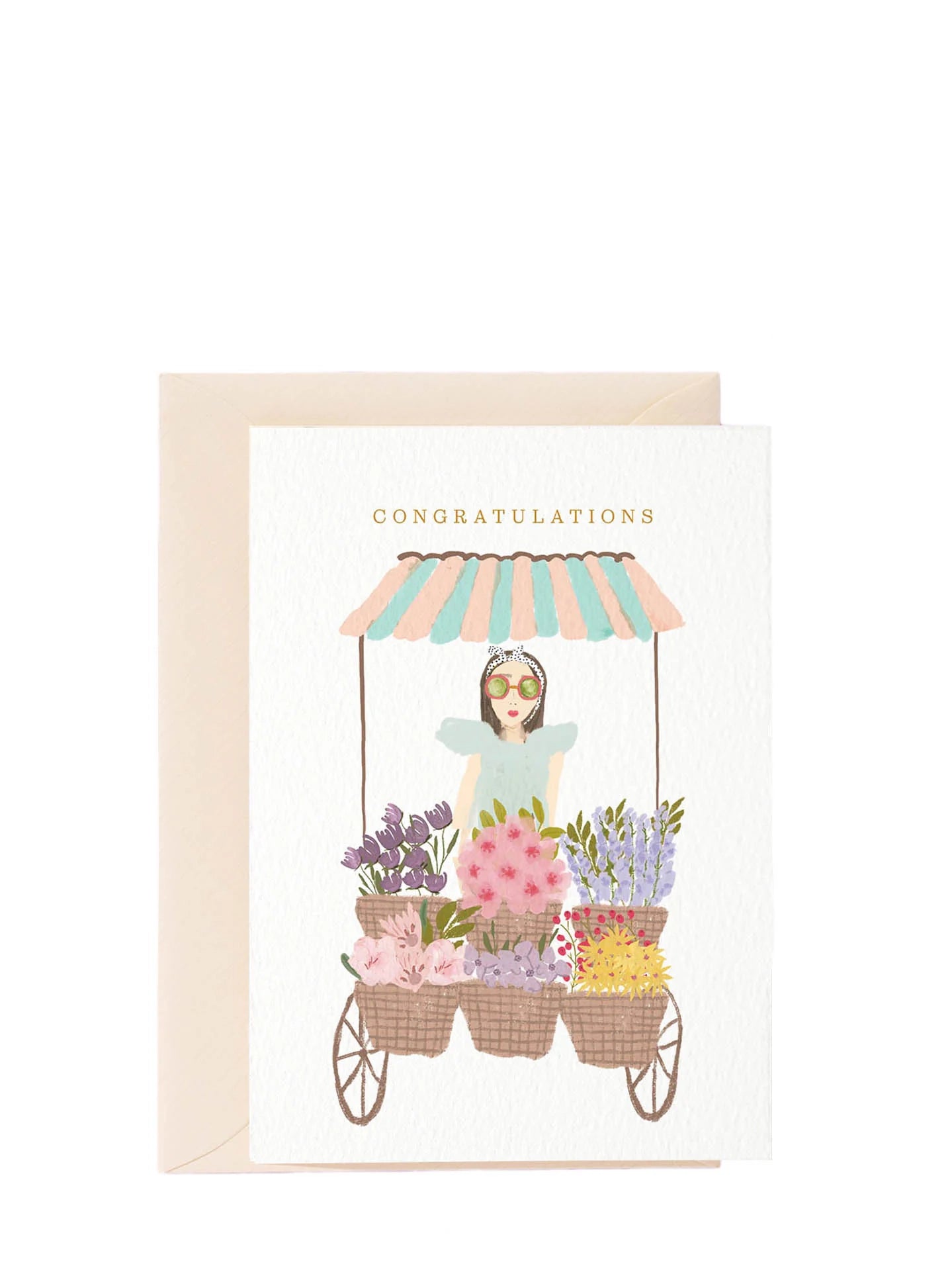 Flower Stand, congratulation card