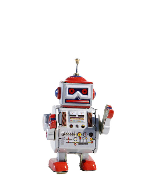 Silver-red Robot (10 cm)