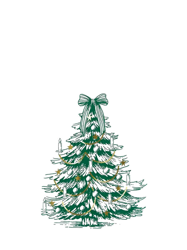 Christmas tree shaped cocktail napkins, pack of 16