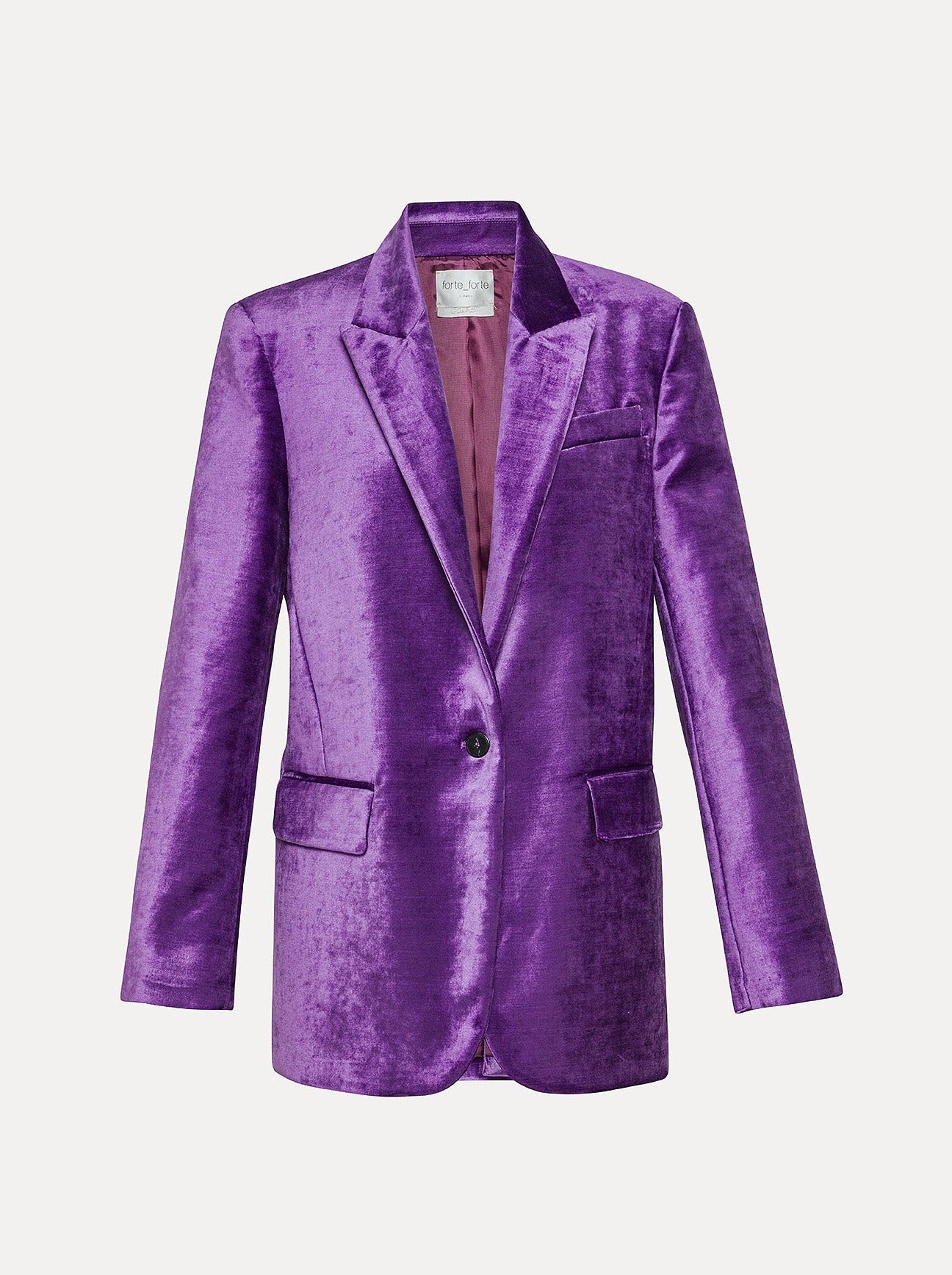 Cotton viscose velvet jacket, violet