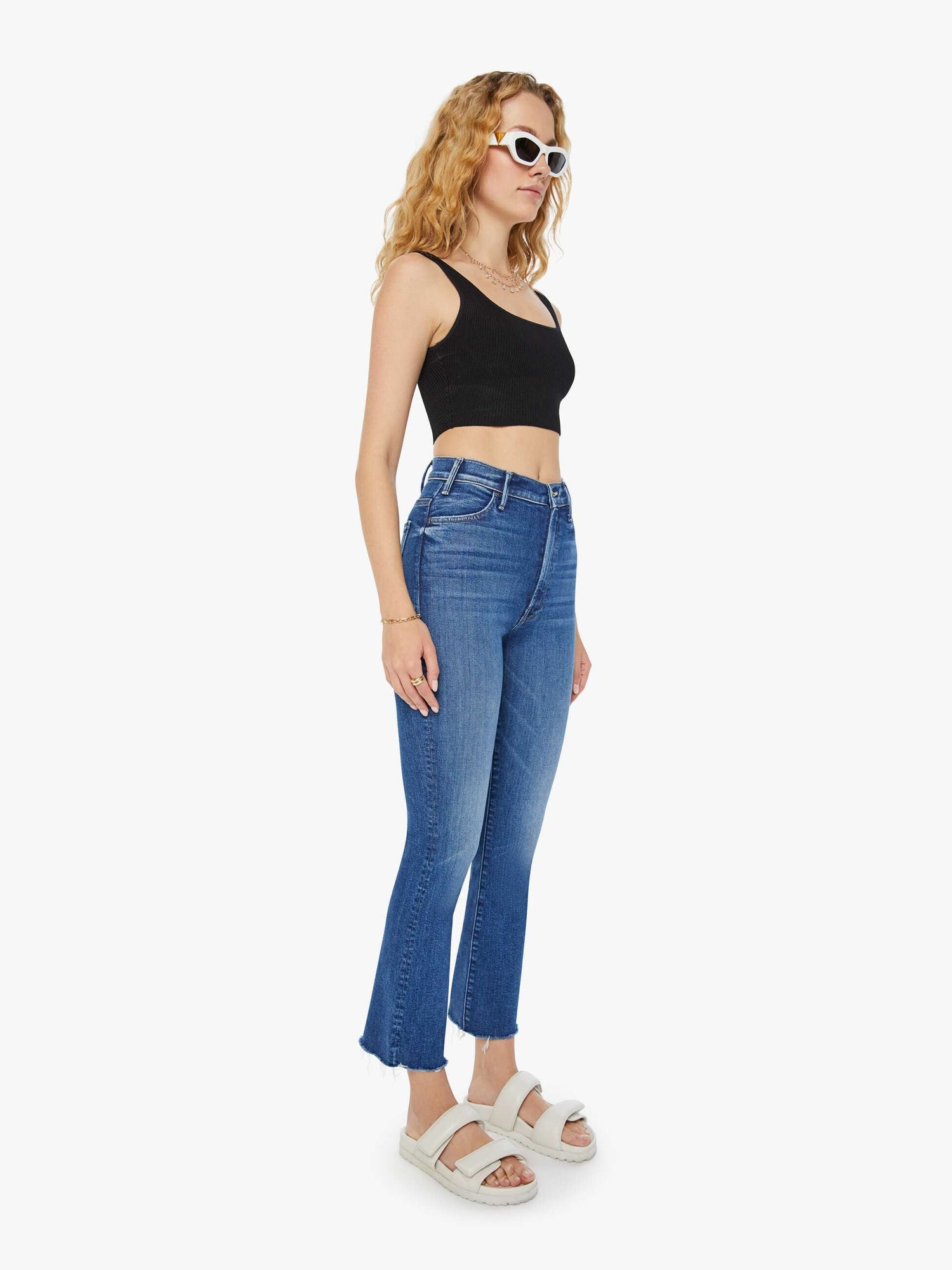 Hustler ankle fray jeans, 'grasping at straws'