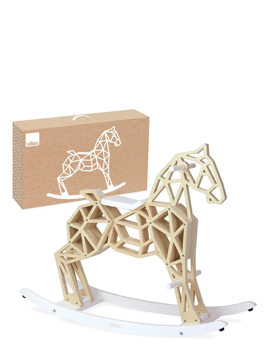 Diamond wooden rocking horse