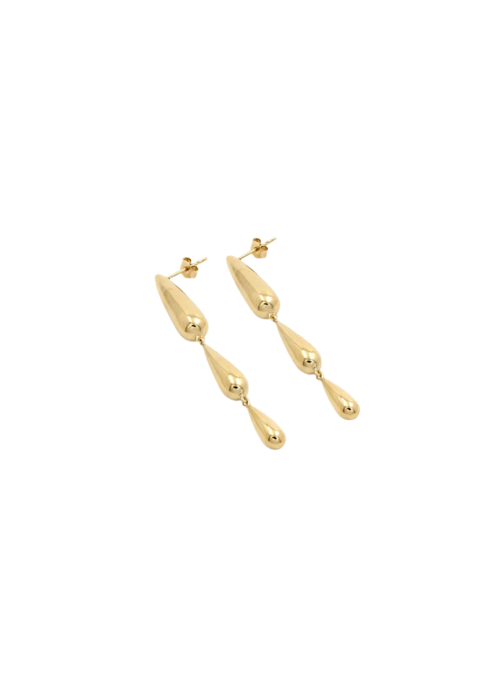 Oculus earrings, gold plated