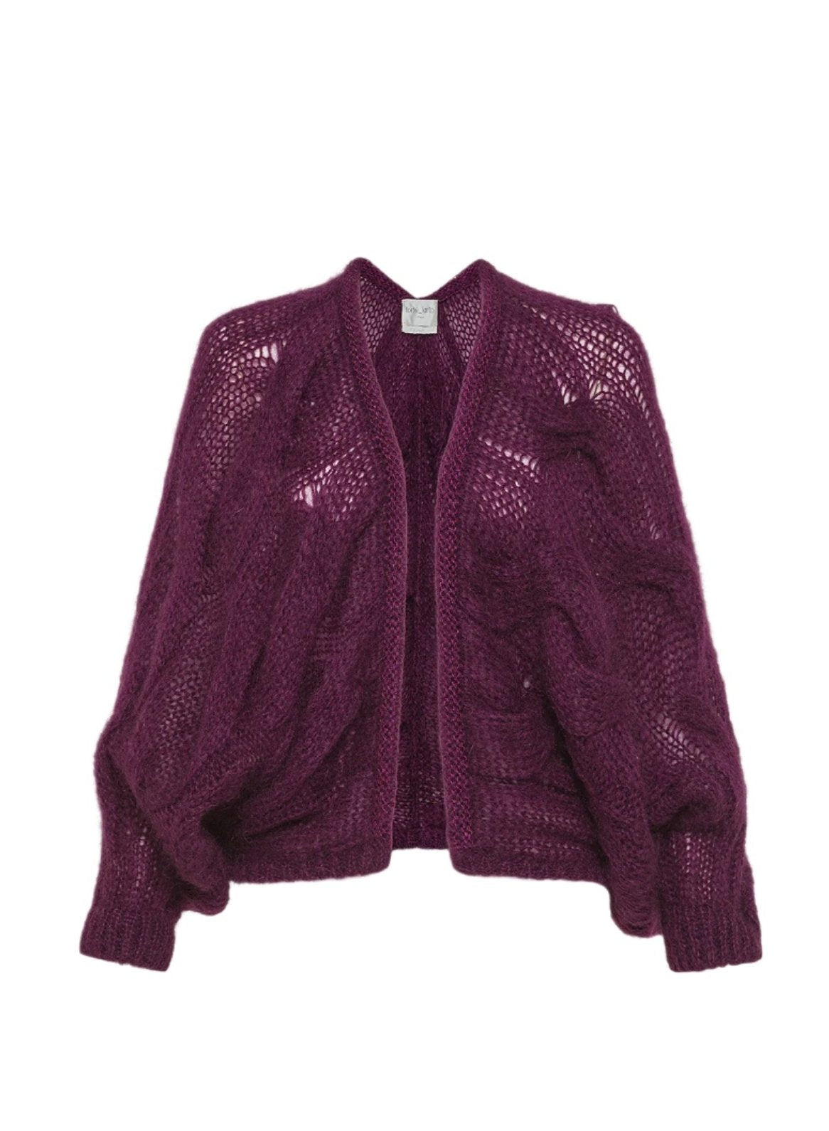 Mohair cable kimono cardigan, bolero