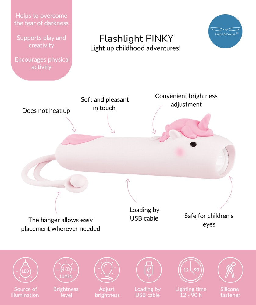 Unicorn silicone flashlight
