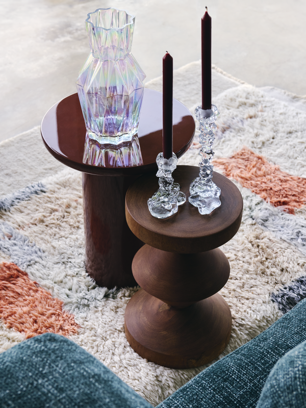 Drip candle holder, glass (L)