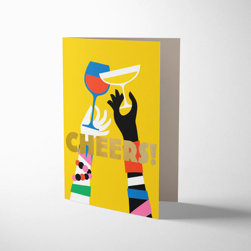 Cheers! yellow congratulations card for all occasions