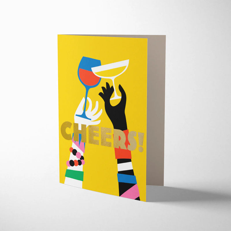 Cheers! yellow congratulations card for all occasions