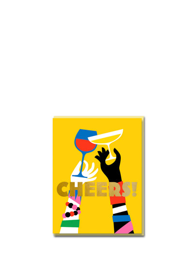 Cheers! yellow congratulations card for all occasions