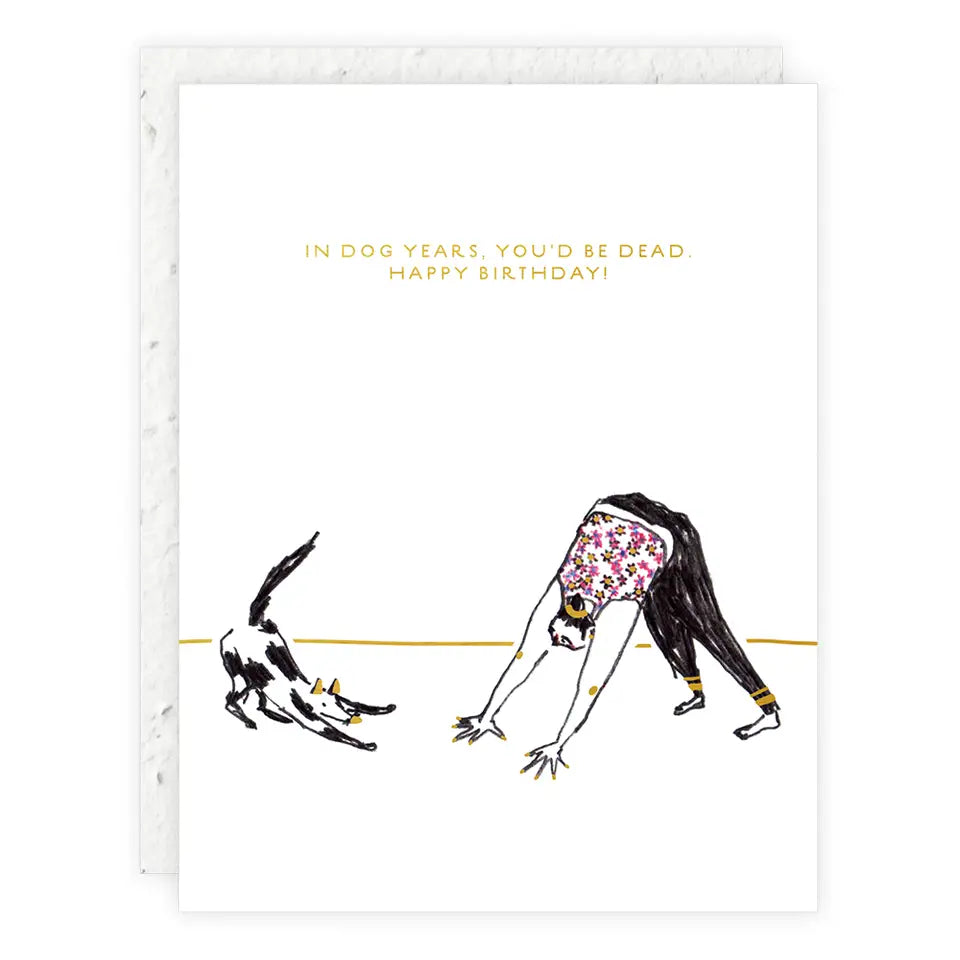 Dog Years Birthday Card with plantable envelope