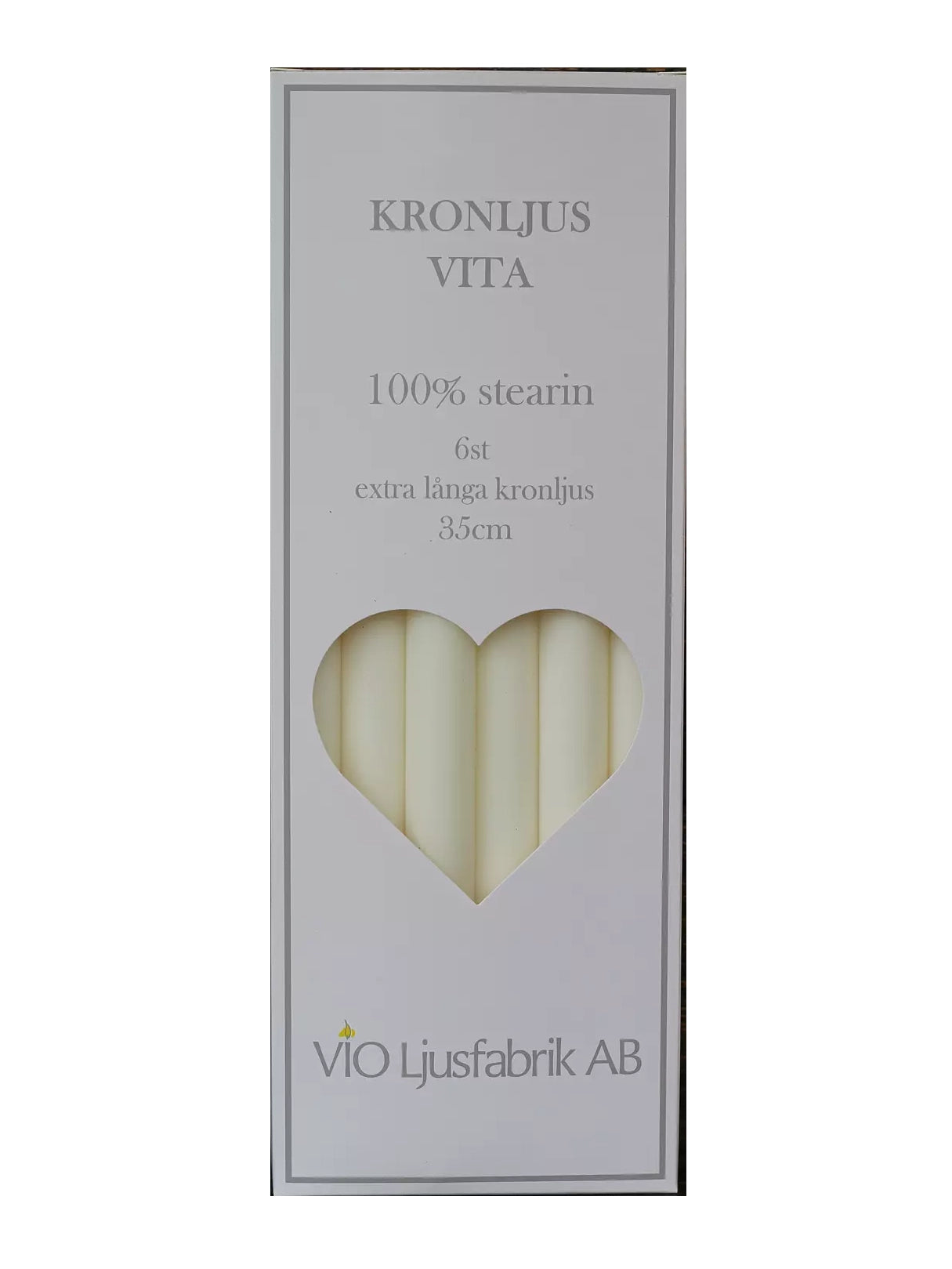 Extra long crown candles (35cm), set of 6