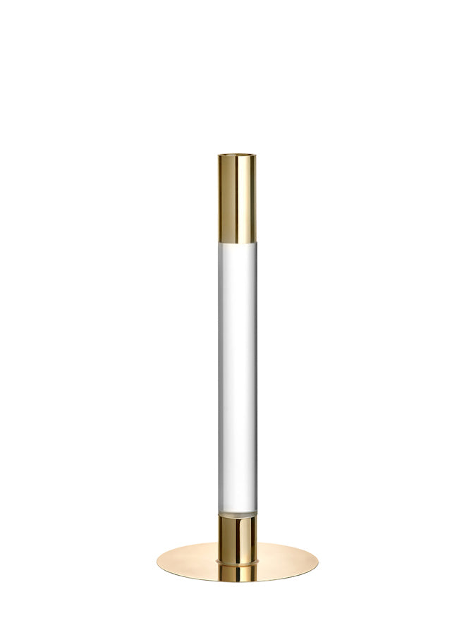 Lumiere candlestick, gold (27 cm)