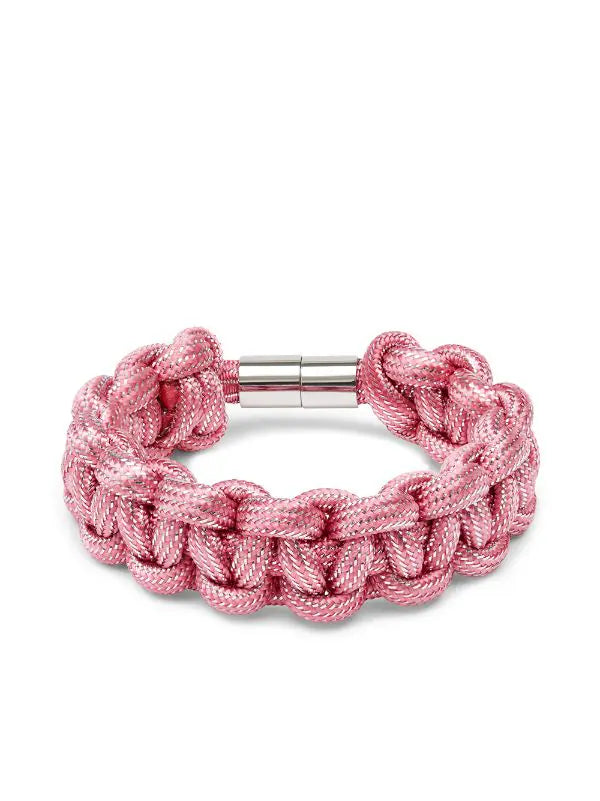 Rope-detail clasp-fastening bracelet, pink