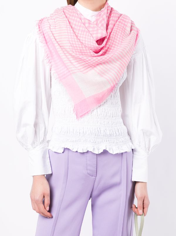 Luca scarf, pink gingham
