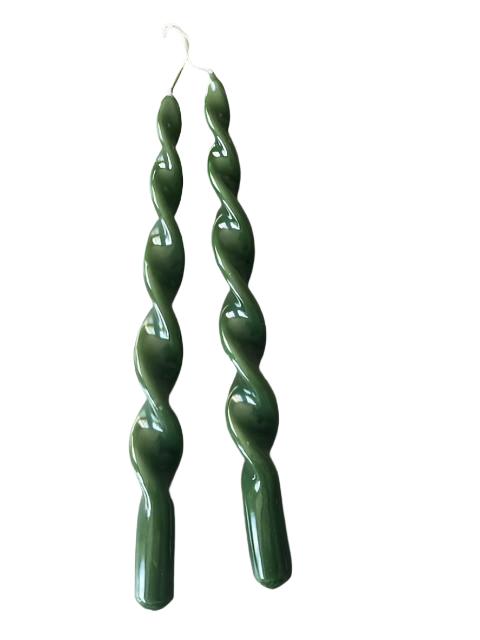 Screwed candles, set of 2 (29 cm)