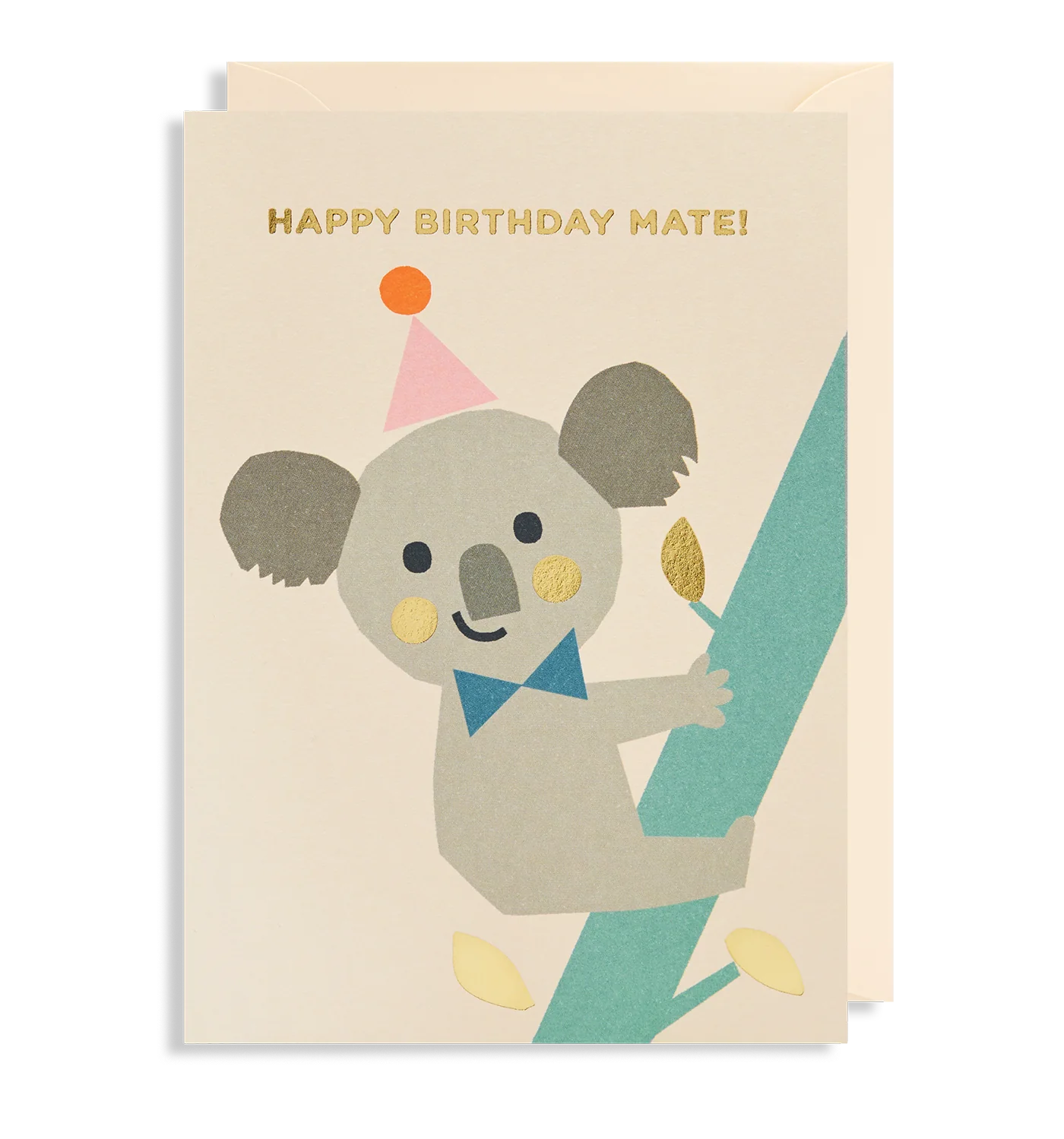 Happy Birthday Mate! Party Koala Birthday Card by Ekaterina Trukhan