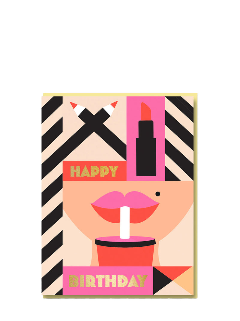 Soda girl, birthday card