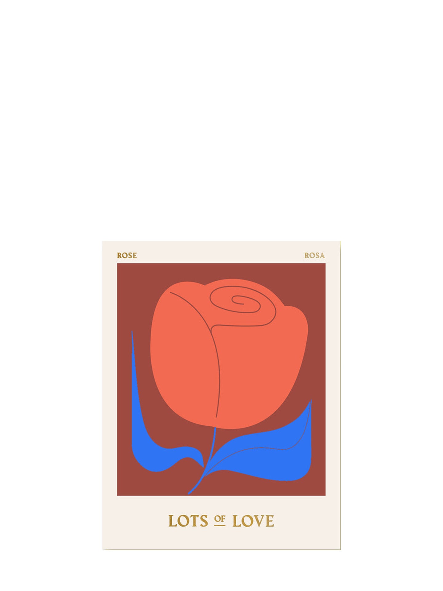 Lots of love graphic rose love & friendship card by Darling Clementine