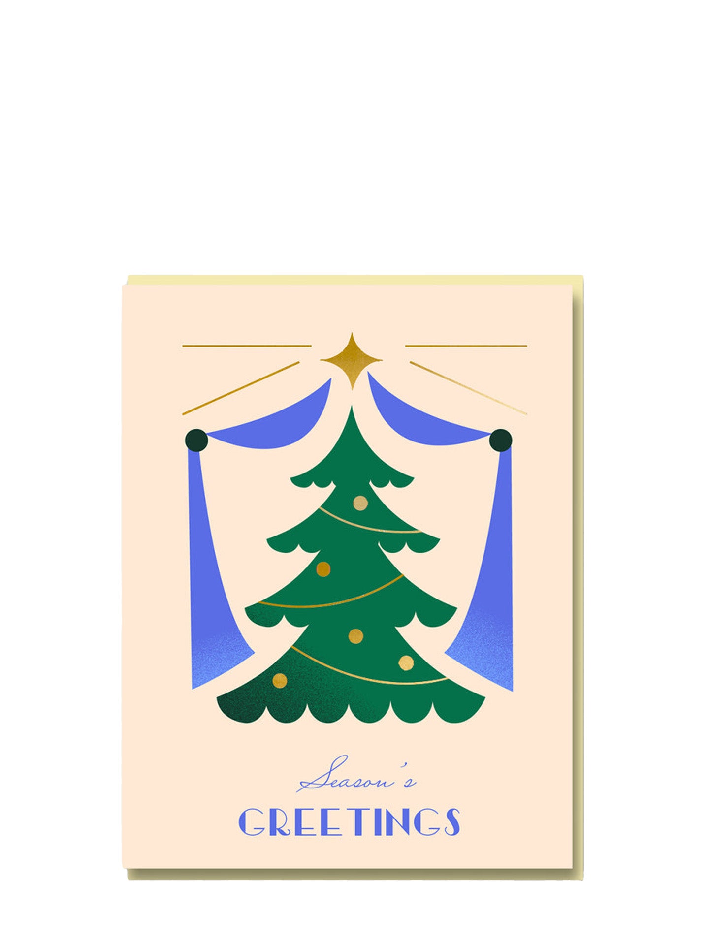 Season's greetings Christmas tree card