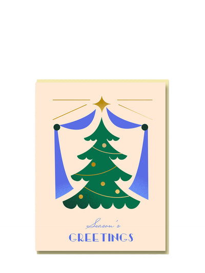 Season's greetings Christmas tree card