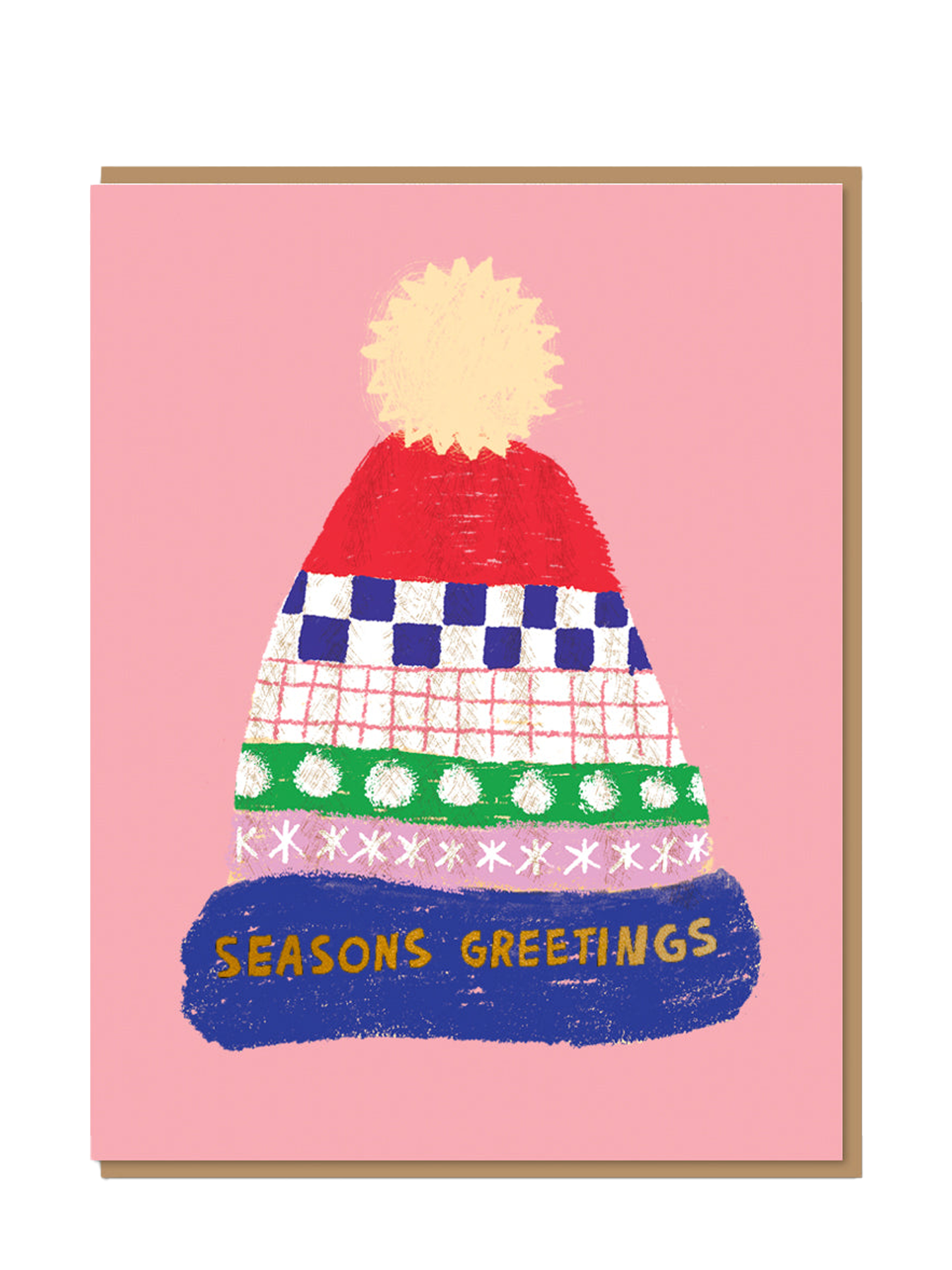 Winter Cap, Seasons Greetings card