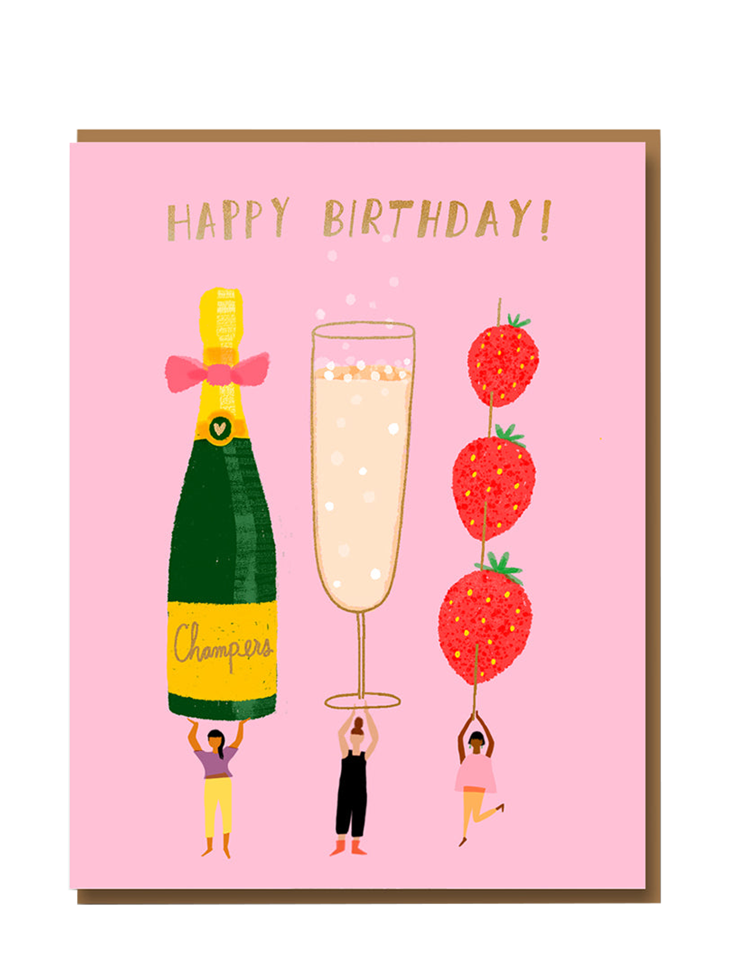 Birthday Card Champagne Wishes