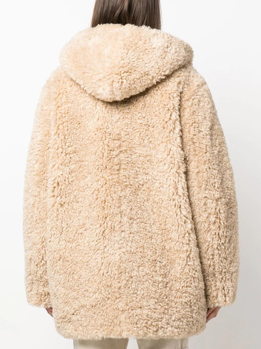 FLORENE faux-fur coat, ECRU