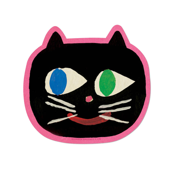 Cool black cat sticker