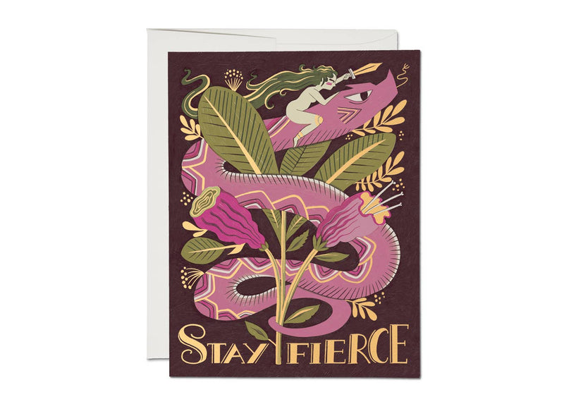 Fierce snake love & friendship card