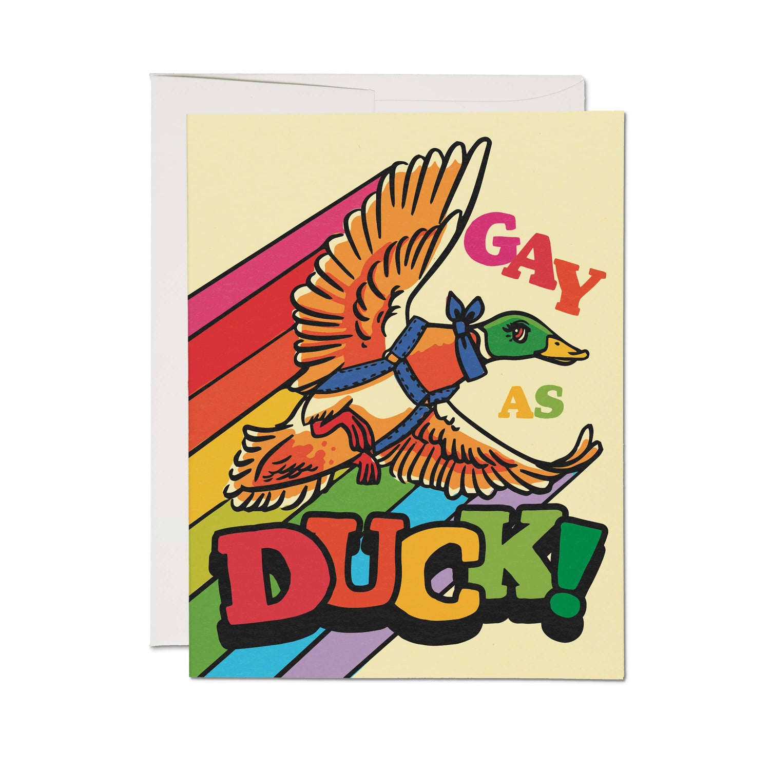 Gay as Duck love & friendship card