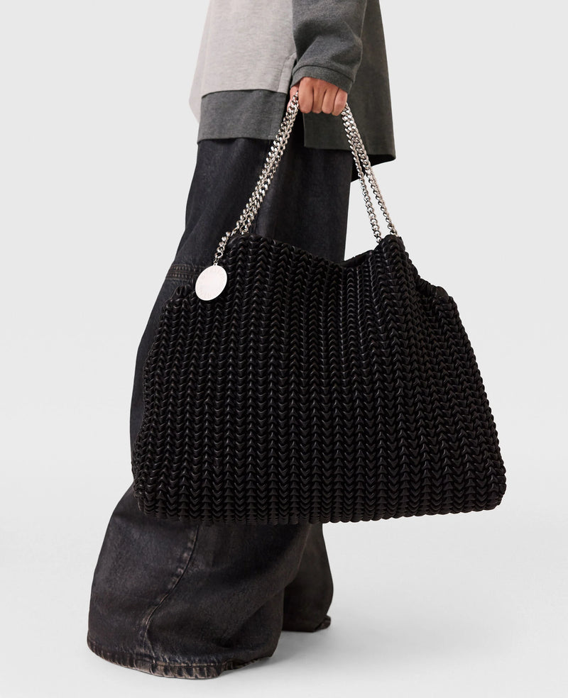 Falabella Drawstring Bag Embroidery On Alter Mat, black
