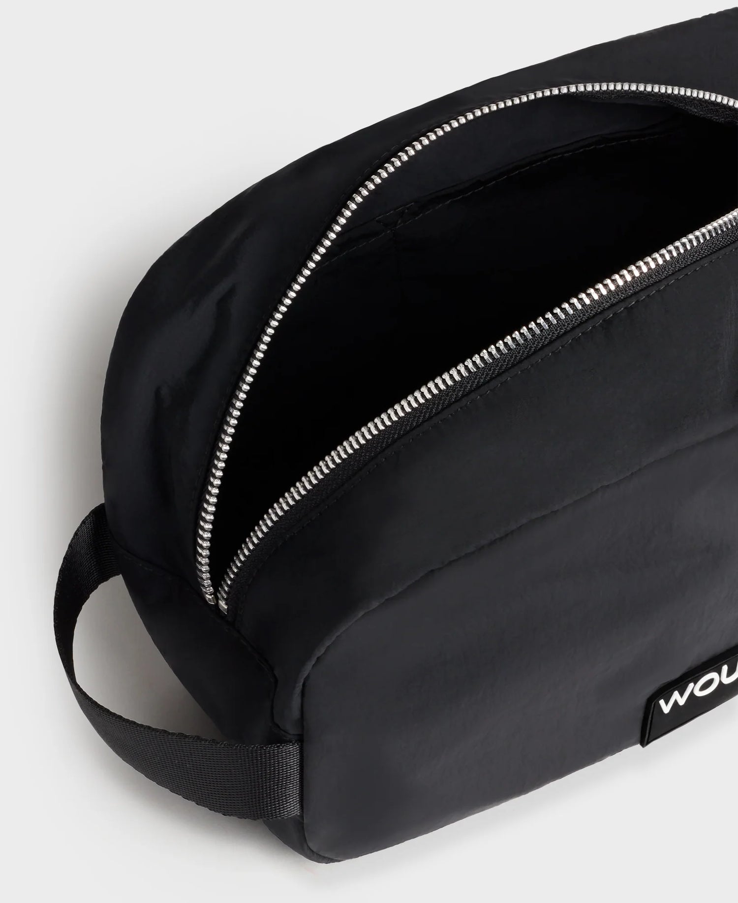 Midnight black toiletry bag, L