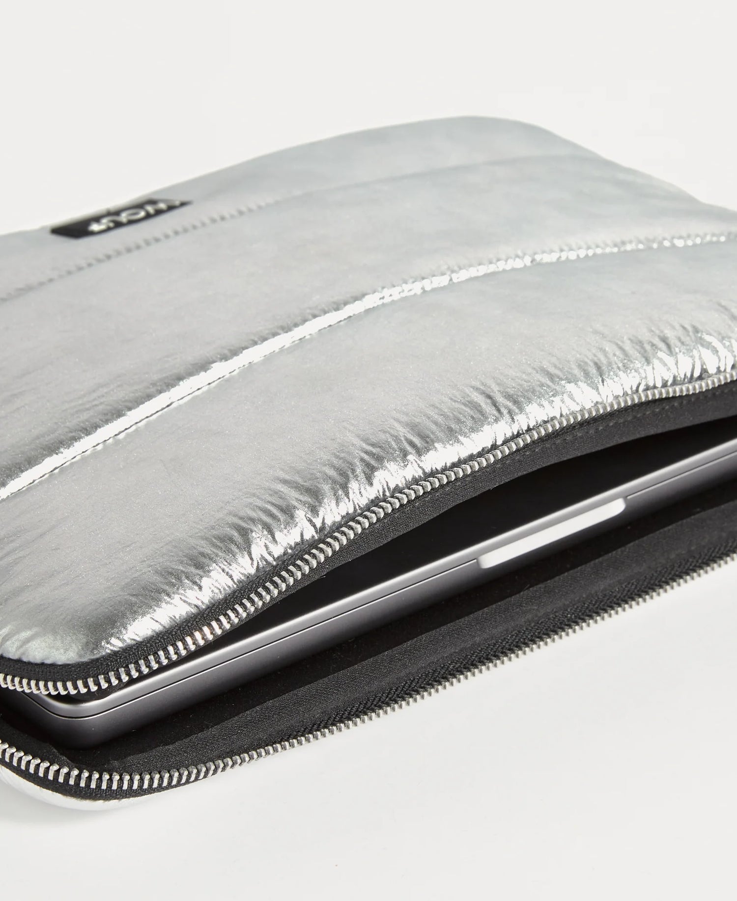 Silver Glossy Laptop Sleeve, small (13